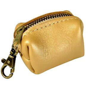 Portland Leather Champagne Dopp Keychain Pouch - Brand New